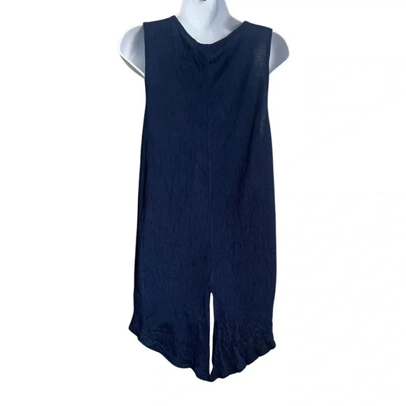 Stoosh Sleeveless Navy Blue Top NWT with colorful Patterned Neckline - Size 1X - Picture 3 of 5